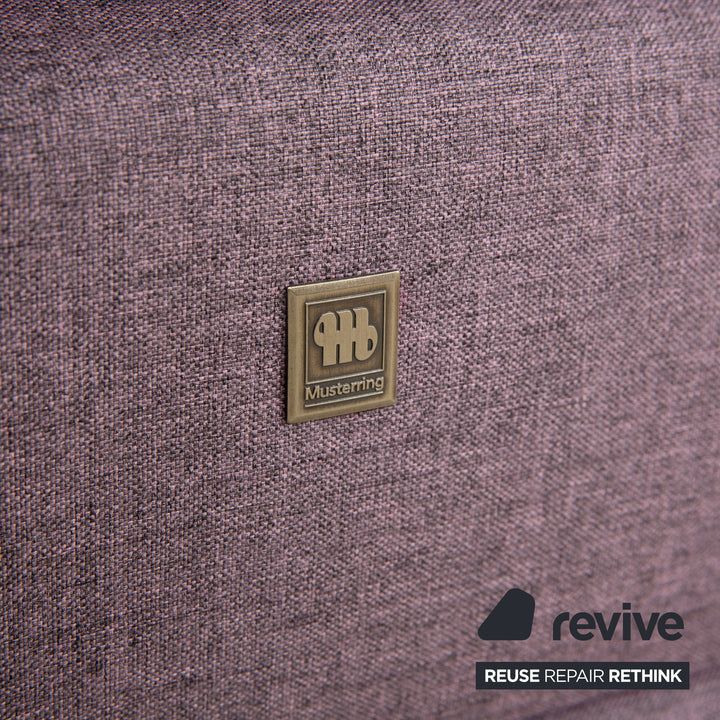 Musterring Stoff Bett Boxspringbett Hocker Lila Rosé elektrische Funktion