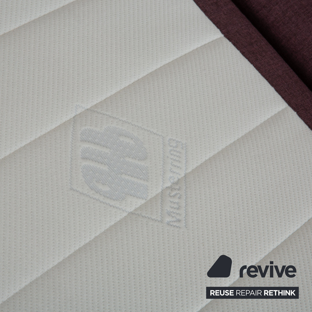 Lit en tissu, sommier à ressorts, tabouret, rose violette, fonction électrique