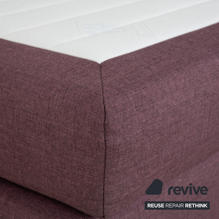 Musterring Stoff Bett Boxspringbett Hocker Lila Rosé elektrische Funktion