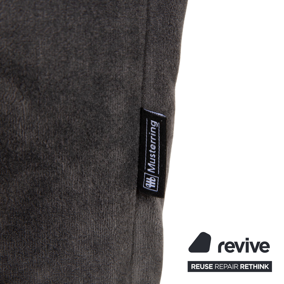 Lit en tissu gris pour chambre à coucher avec sommier tapissier