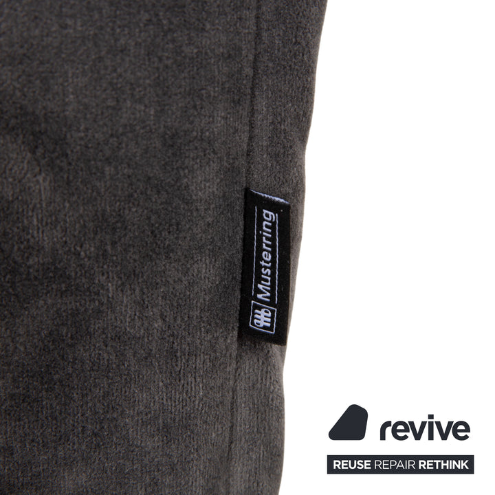 Lit en tissu gris pour chambre à coucher avec sommier tapissier