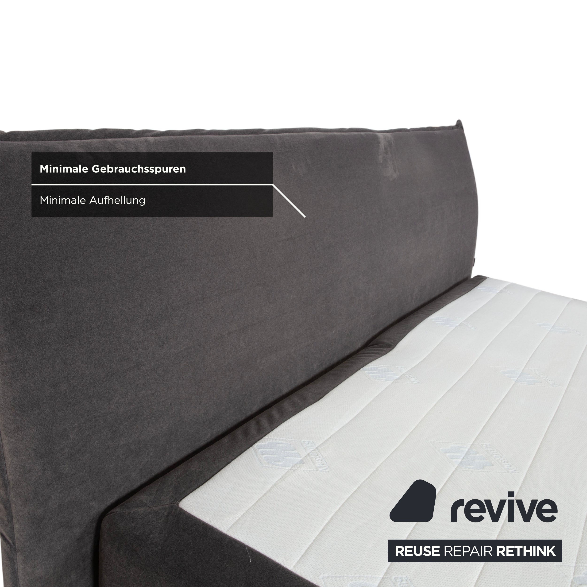Musterring fabric bed grey bedroom box spring