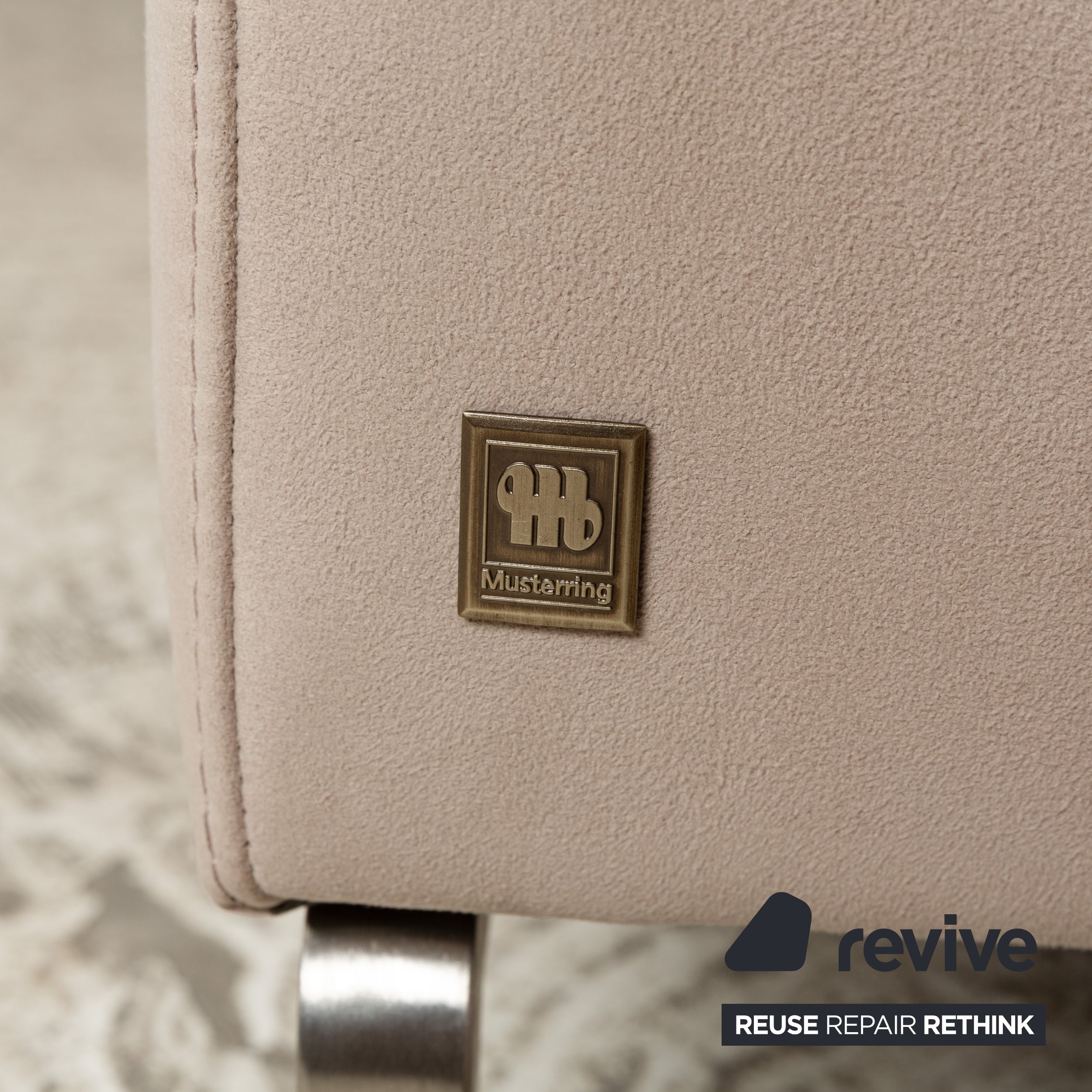 Musterring stof hjørnesofa beige sofa couch