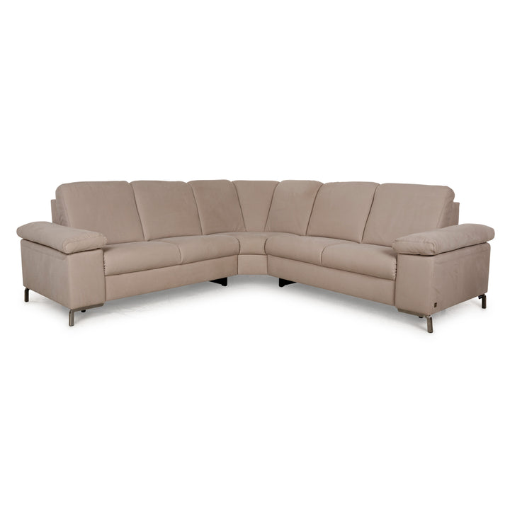 Musterring Fabric Corner Sofa Beige Sofa Couch