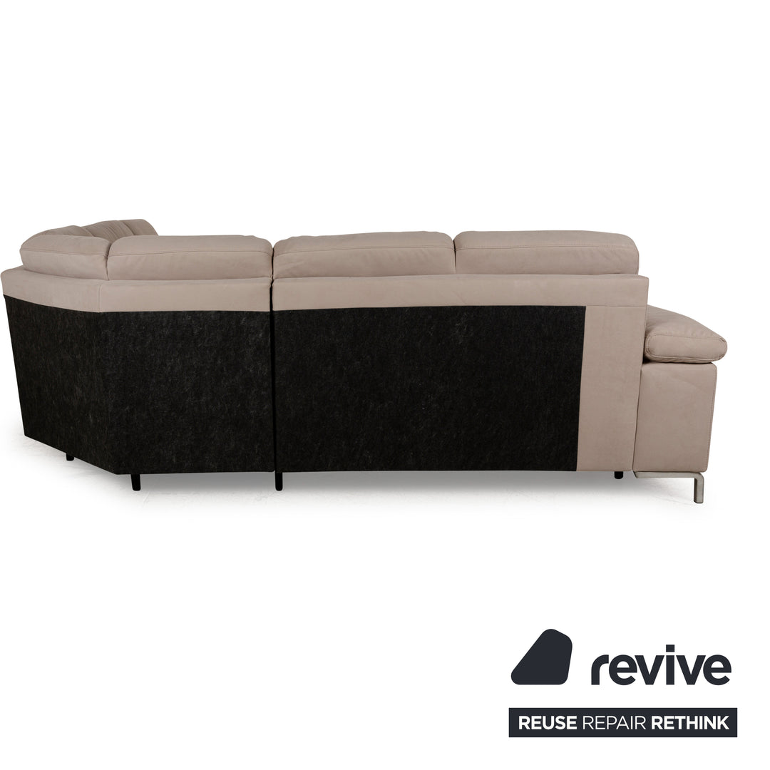 Musterring Fabric Corner Sofa Beige Sofa Couch