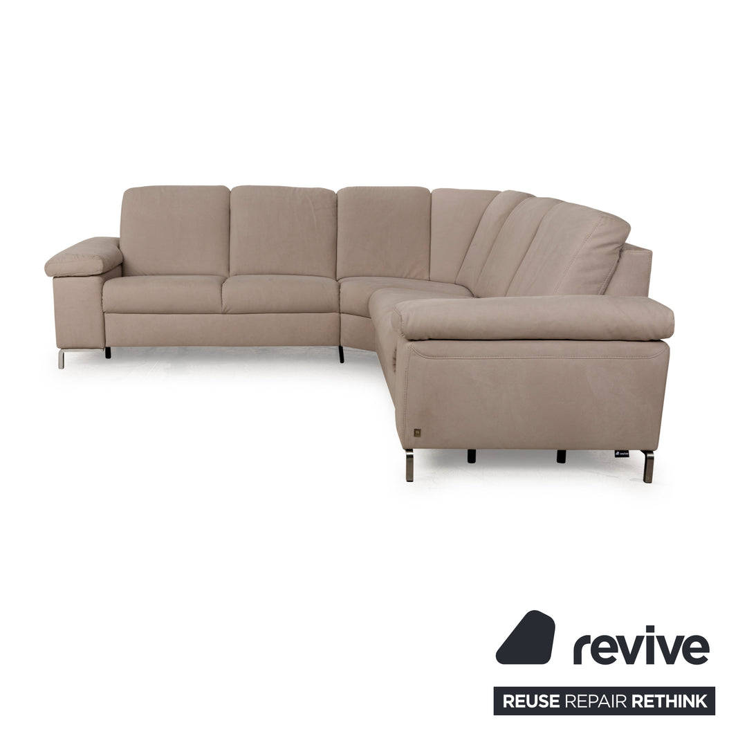 Musterring Fabric Corner Sofa Beige Sofa Couch