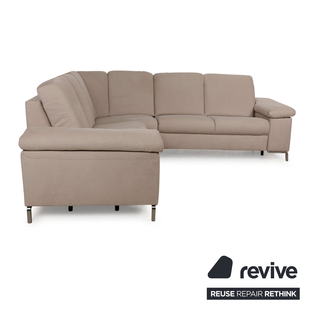 Musterring Fabric Corner Sofa Beige Sofa Couch