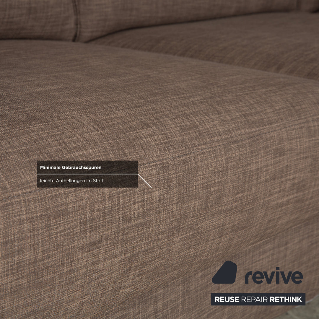 Musterring fabric corner sofa brown grey brown sofa couch