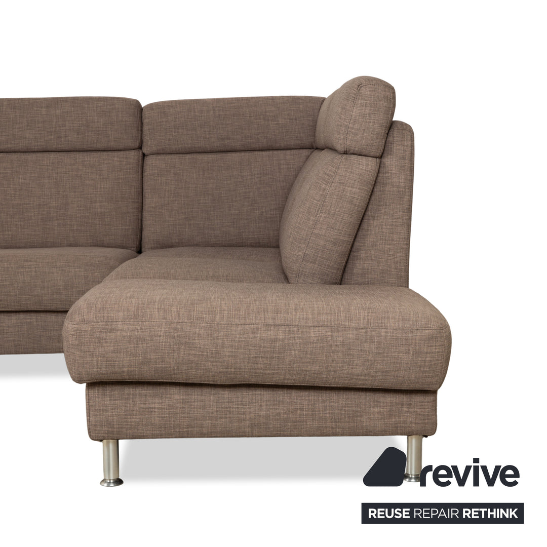 Musterring fabric corner sofa brown grey brown sofa couch
