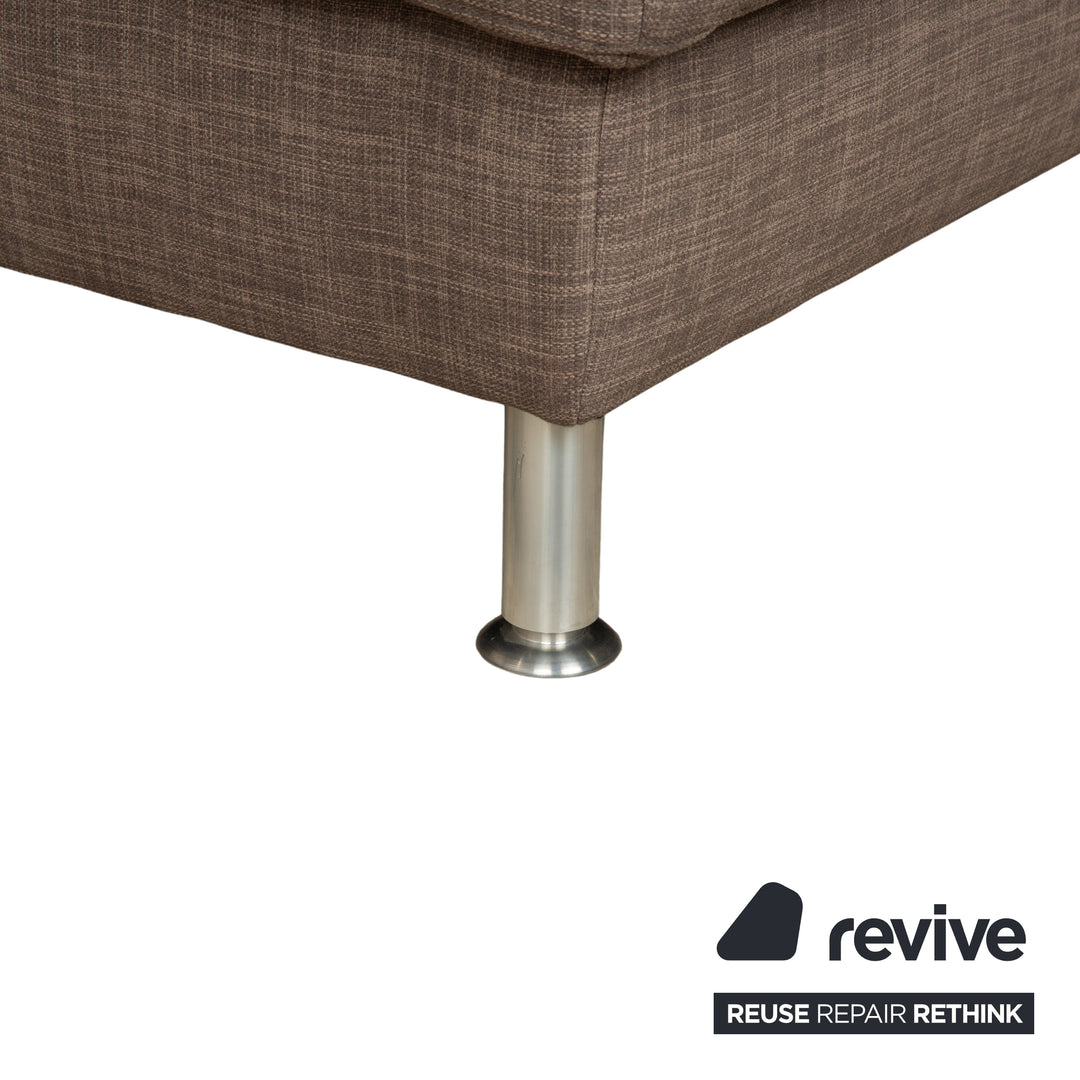 Canapé d'angle en tissu Musterring marron gris marron