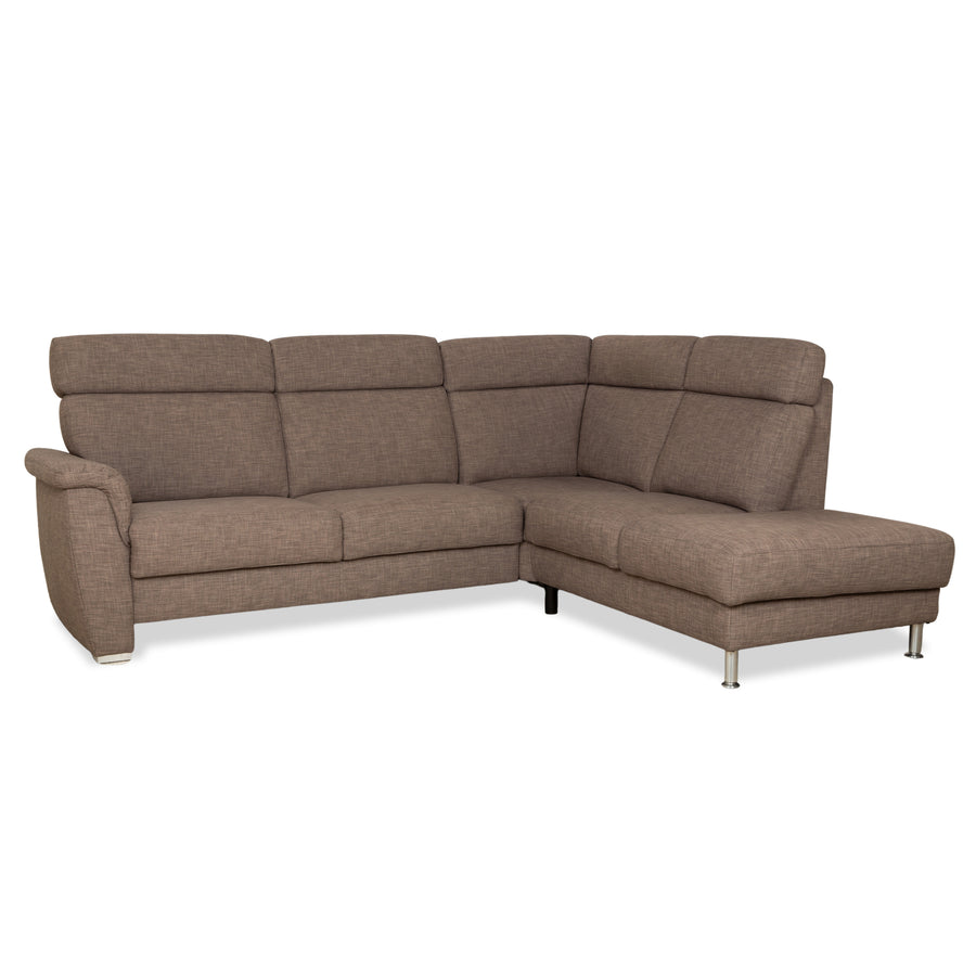 Canapé d'angle en tissu Musterring marron gris marron