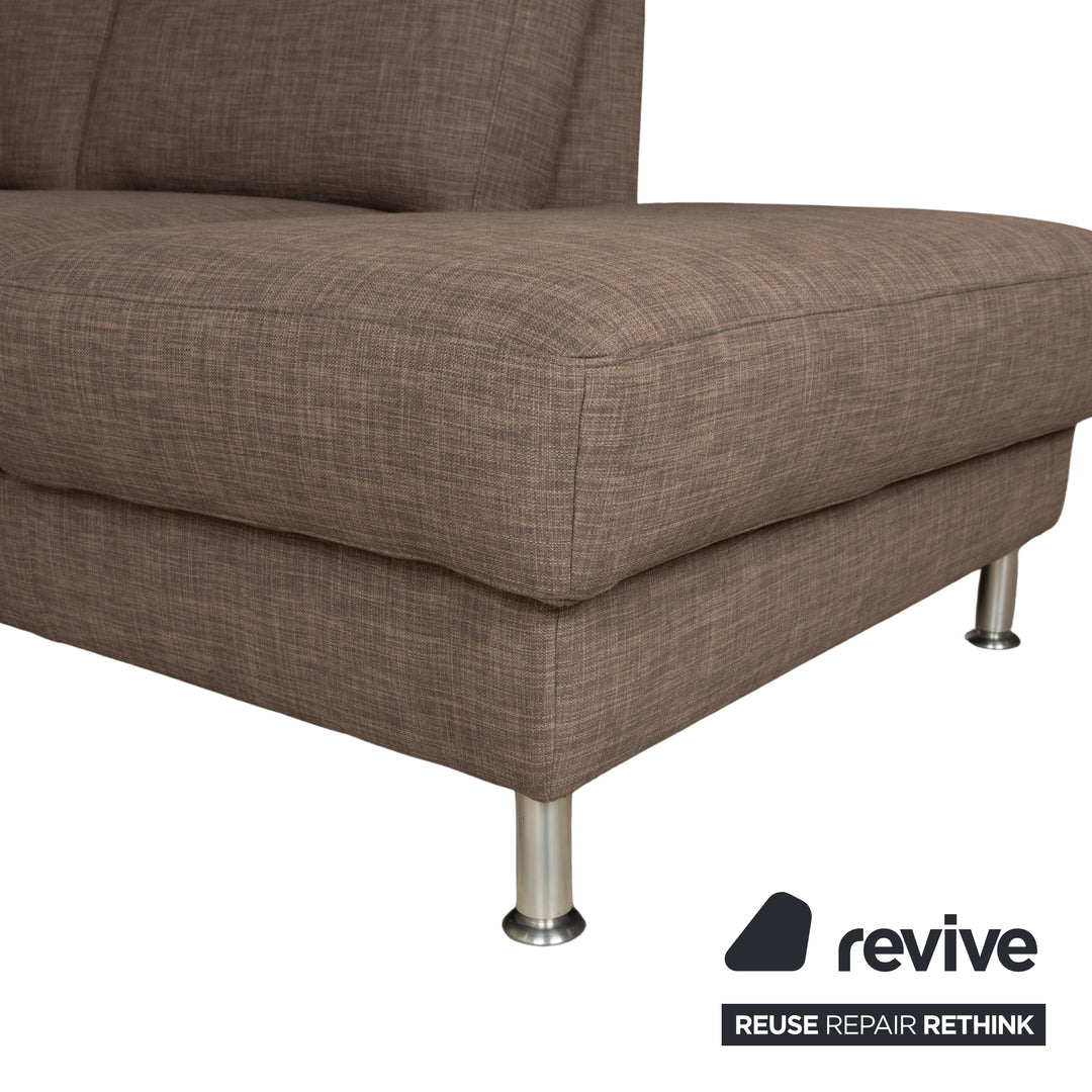 Musterring fabric corner sofa brown grey brown sofa couch