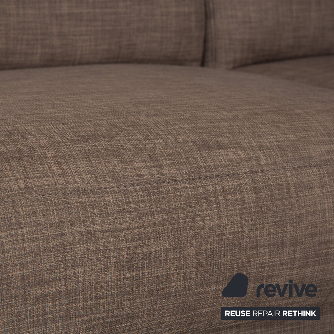 Canapé d'angle en tissu Musterring marron gris marron