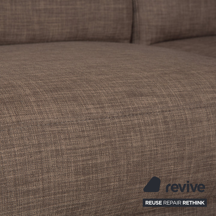 Canapé d'angle en tissu Musterring marron gris marron