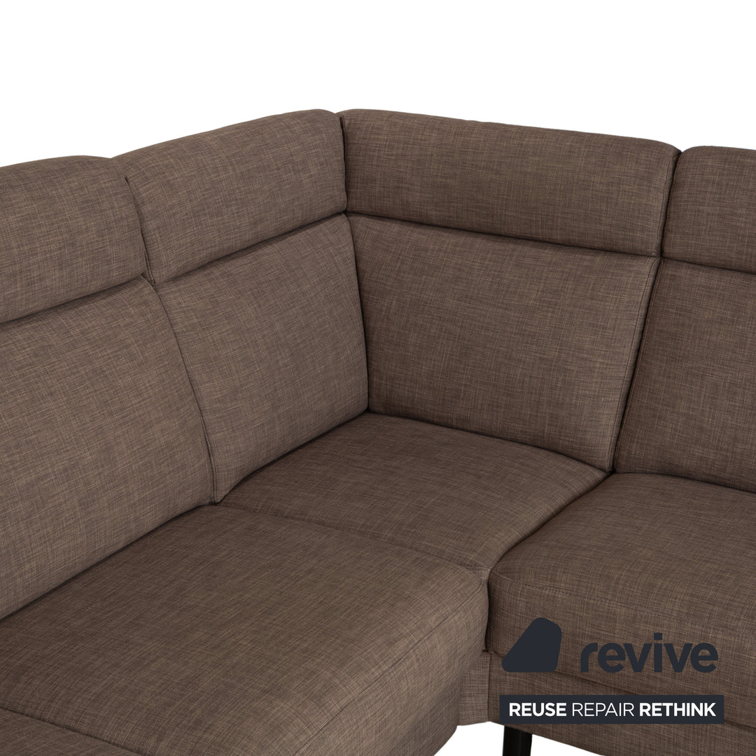 Musterring fabric corner sofa brown grey brown sofa couch