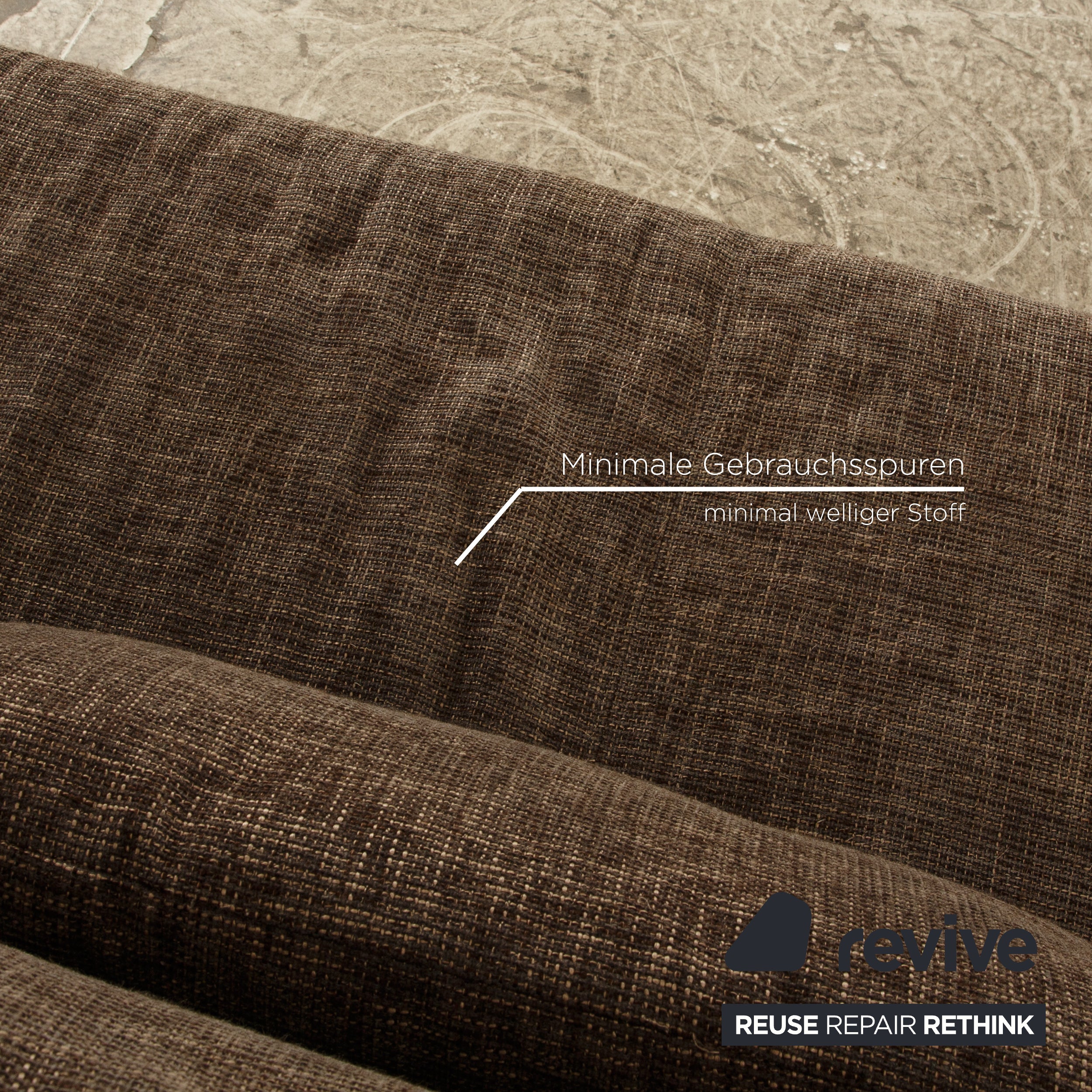 Musterring fabric corner sofa grey brown manual function chaise longue left sofa couch