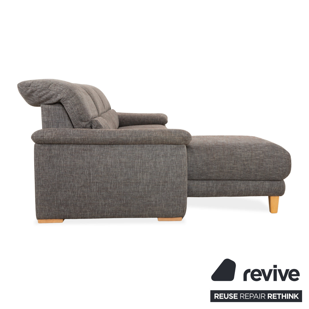 Musterring Stoff Ecksofa Grau manuelle Funktion Sofa Couch