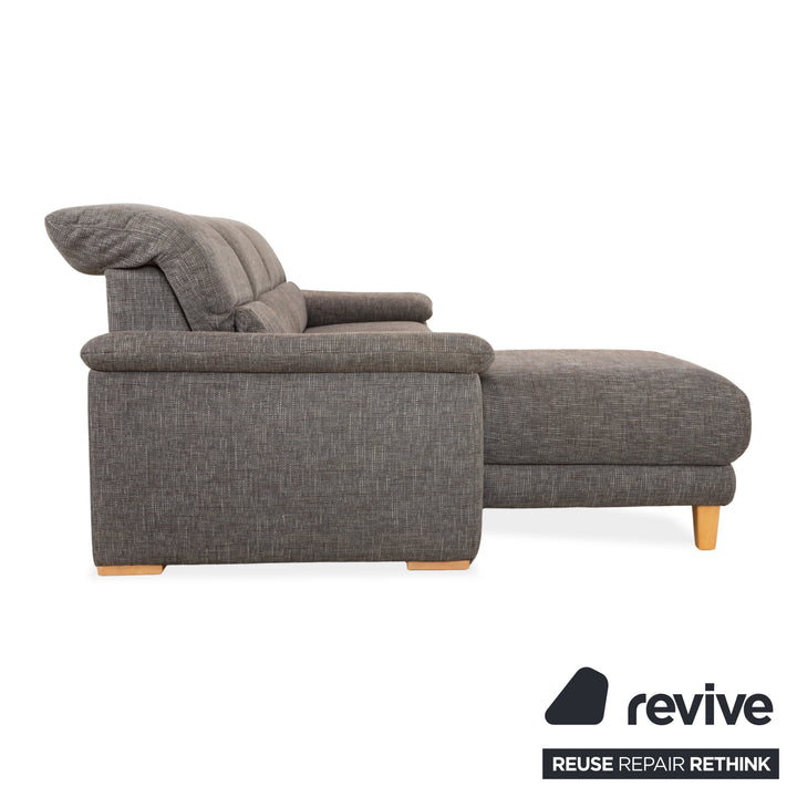 Musterring Stoff Ecksofa Grau manuelle Funktion Sofa Couch