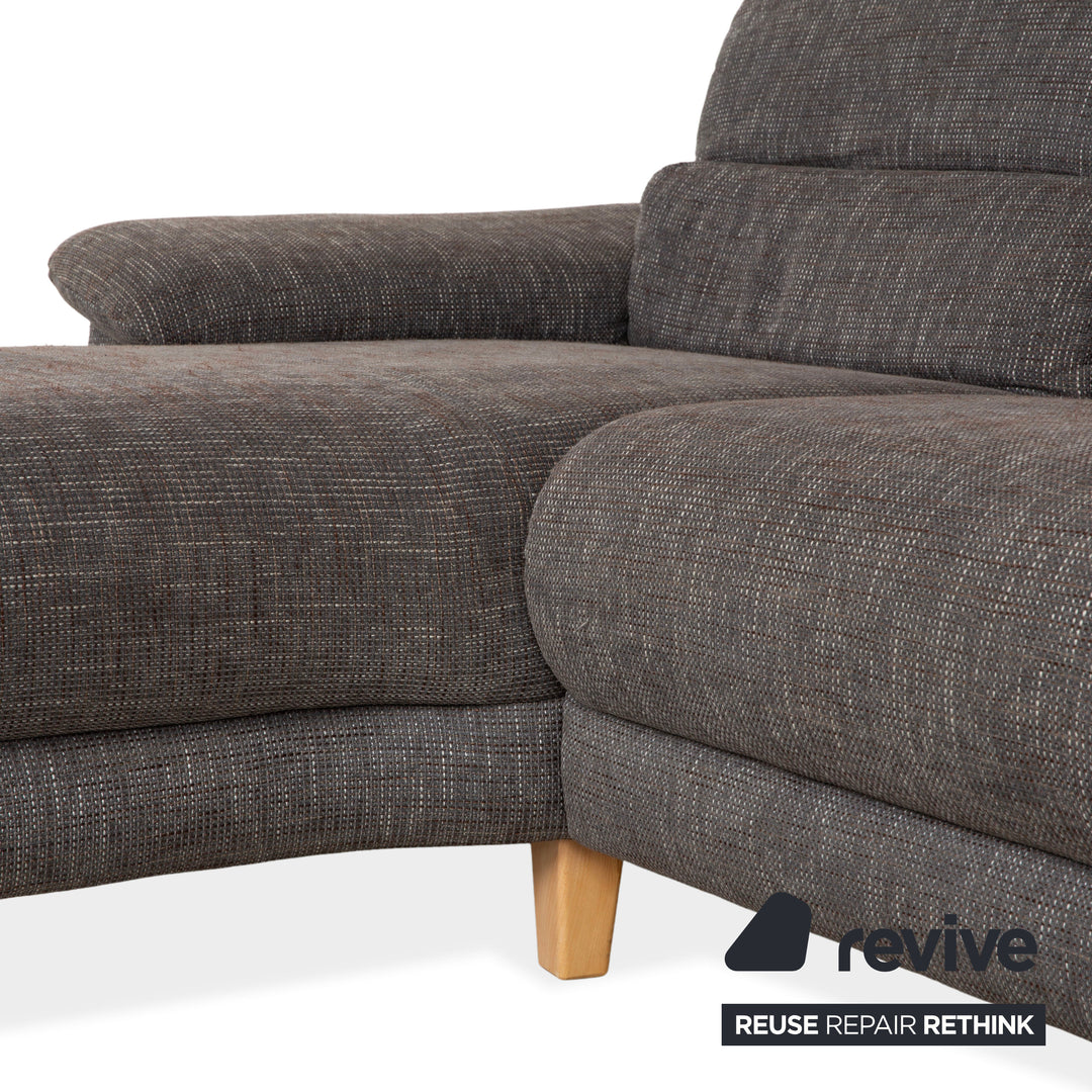 Musterring Stoff Ecksofa Grau manuelle Funktion Sofa Couch