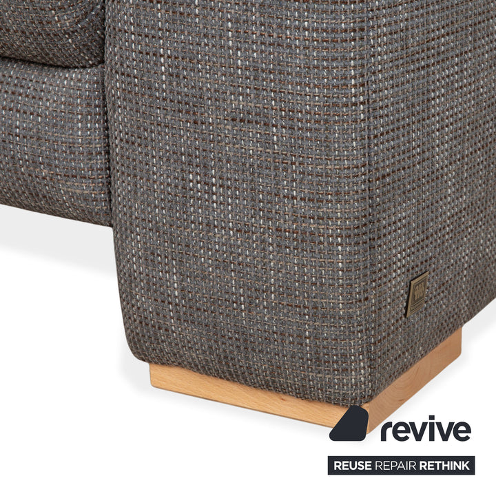 Musterring Stoff Ecksofa Grau manuelle Funktion Sofa Couch