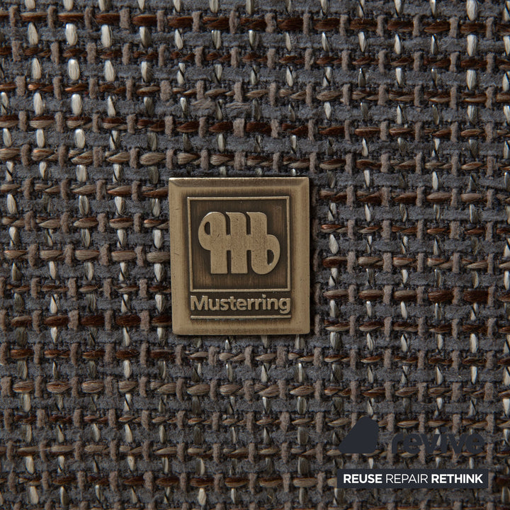 Musterring Stoff Ecksofa Grau manuelle Funktion Sofa Couch
