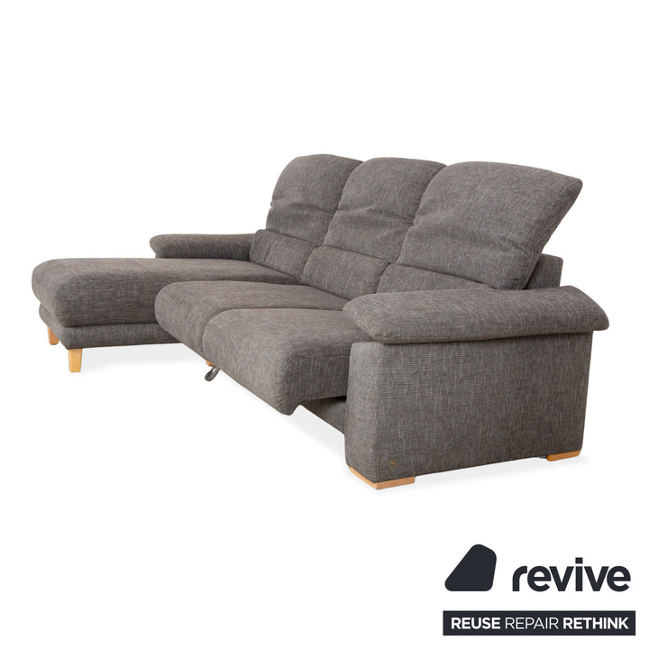 Musterring Stoff Ecksofa Grau manuelle Funktion Sofa Couch