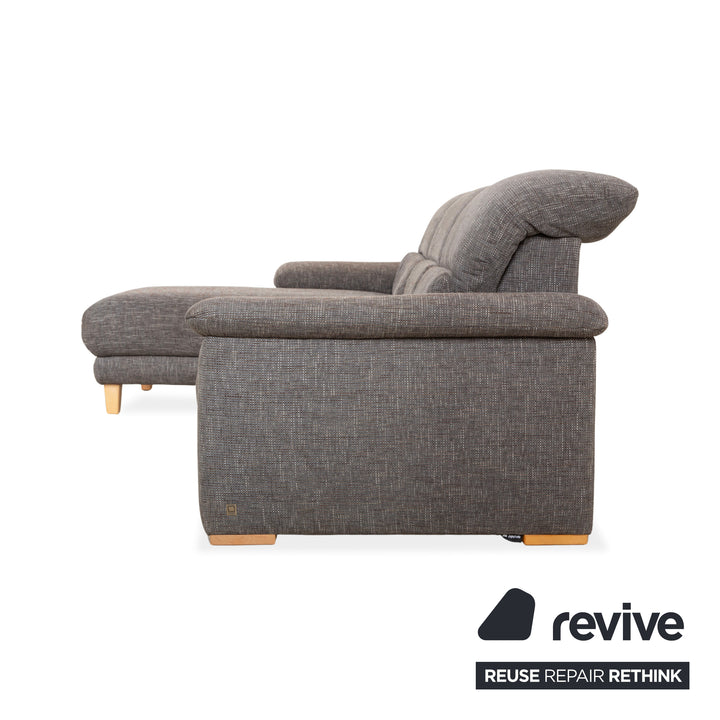 Musterring Stoff Ecksofa Grau manuelle Funktion Sofa Couch