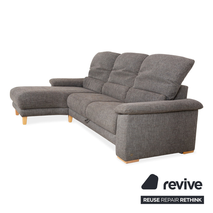 Musterring Stoff Ecksofa Grau manuelle Funktion Sofa Couch