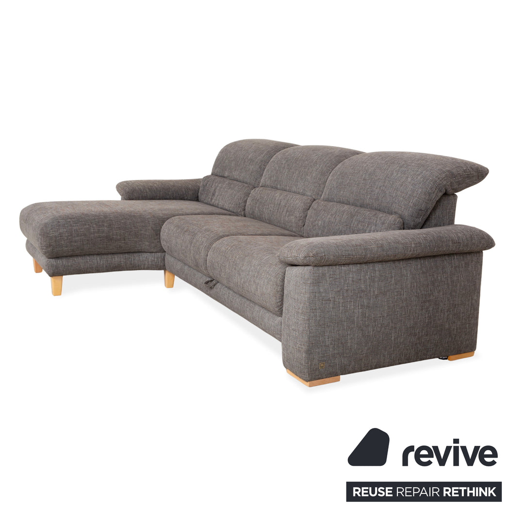 Musterring Stoff Ecksofa Grau manuelle Funktion Sofa Couch