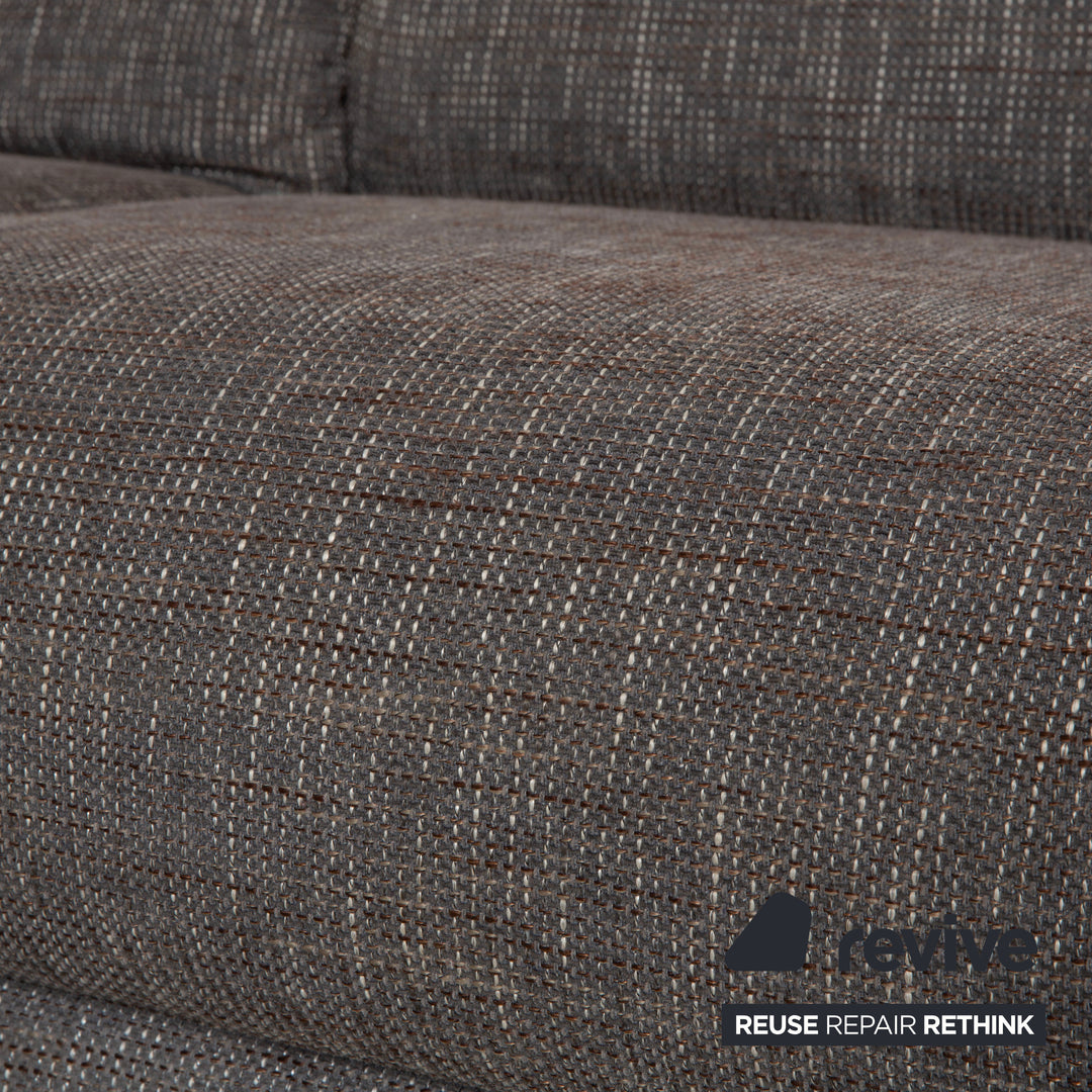 Musterring Stoff Ecksofa Grau manuelle Funktion Sofa Couch