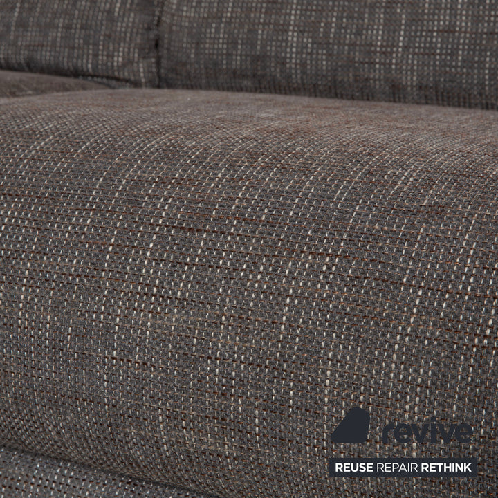 Musterring Stoff Ecksofa Grau manuelle Funktion Sofa Couch