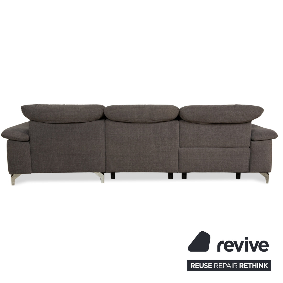 Musterring Stoff Ecksofa Grau manuelle u. elektrische Funktion Sofa Couch