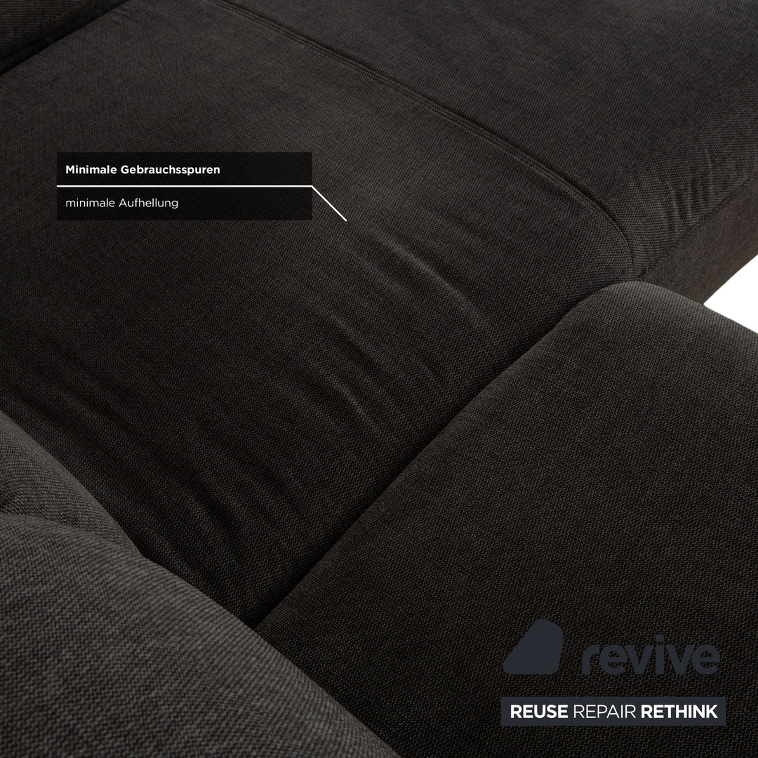 Musterring Stoff Ecksofa Grau manuelle u. elektrische Funktion Sofa Couch