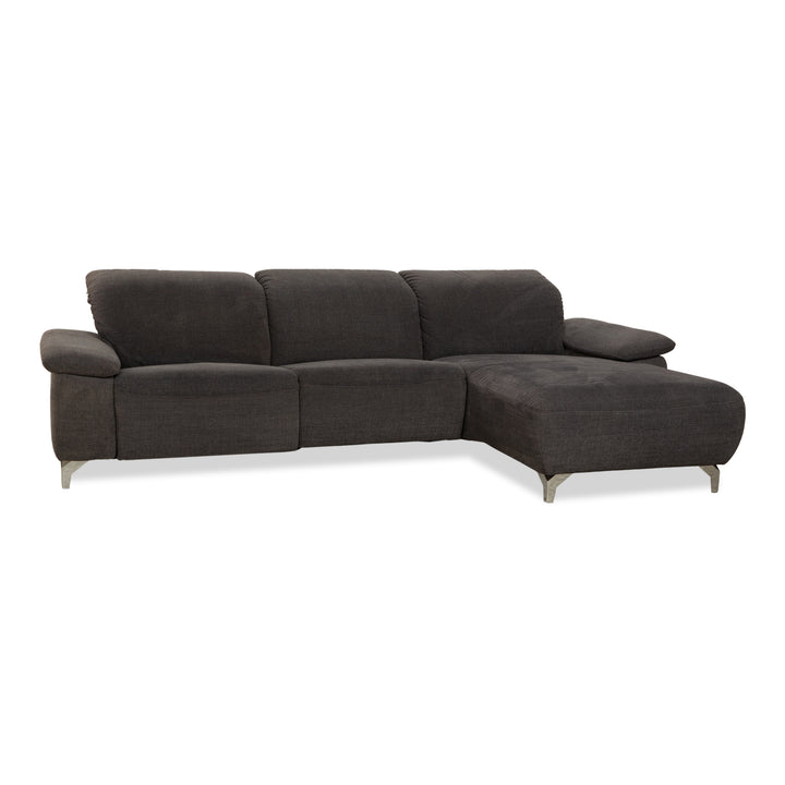 Musterring Stoff Ecksofa Grau manuelle u. elektrische Funktion Sofa Couch