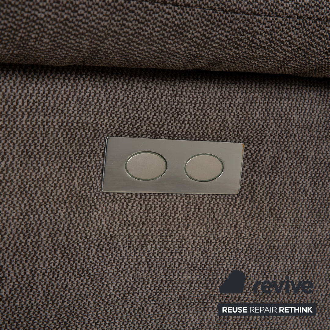Musterring Stoff Ecksofa Grau manuelle u. elektrische Funktion Sofa Couch