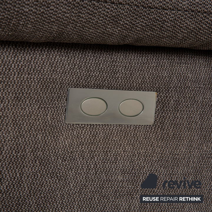 Musterring Stoff Ecksofa Grau manuelle u. elektrische Funktion Sofa Couch
