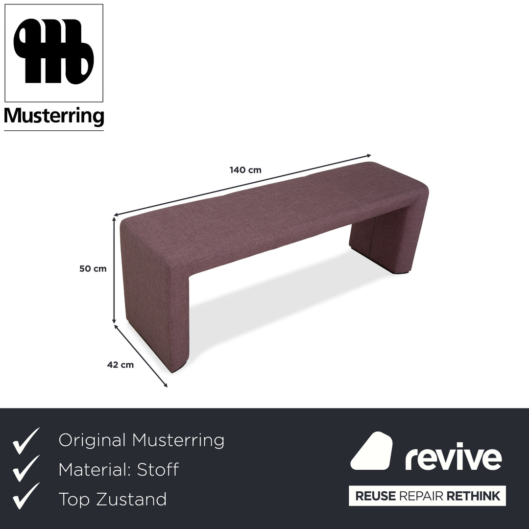 Musterring Stoff Hocker Bank Lila Rosé