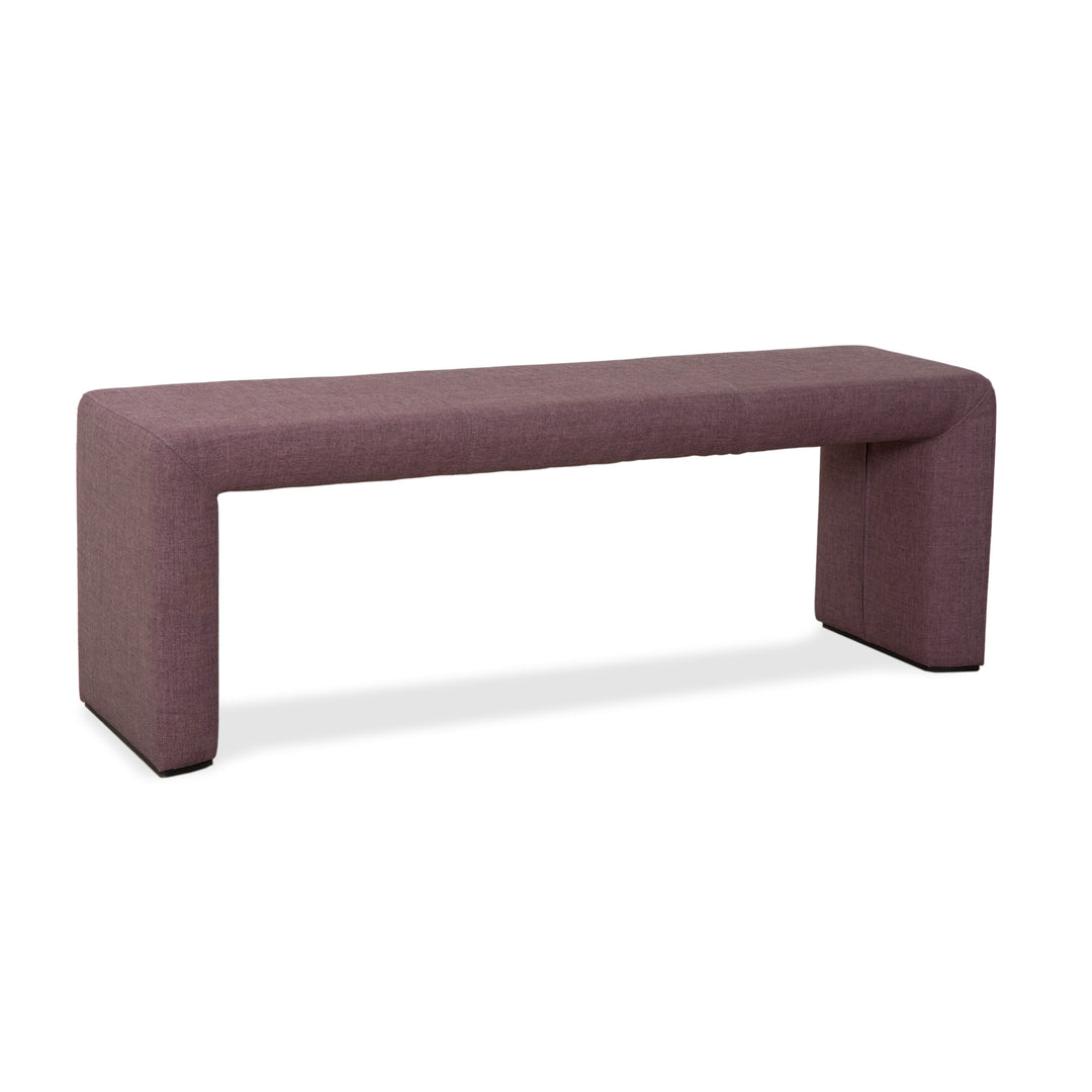 Tabouret-banc en tissu de rassemblement rose violette