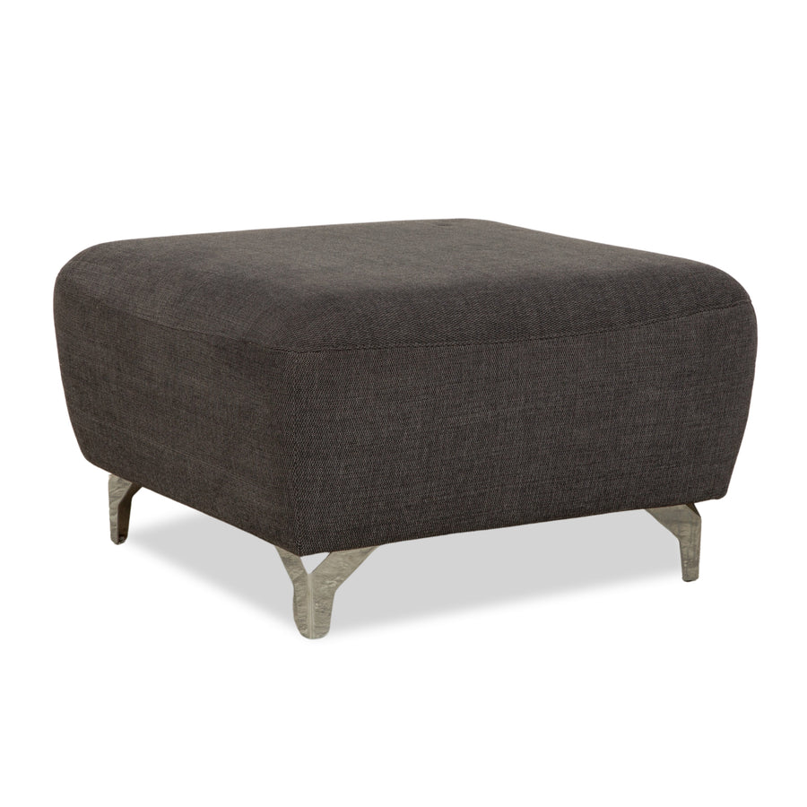 Musterring Stoff Hocker Grau