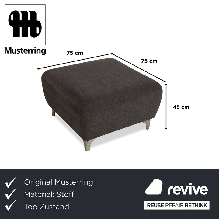 Tabouret en tissu Musterring gris