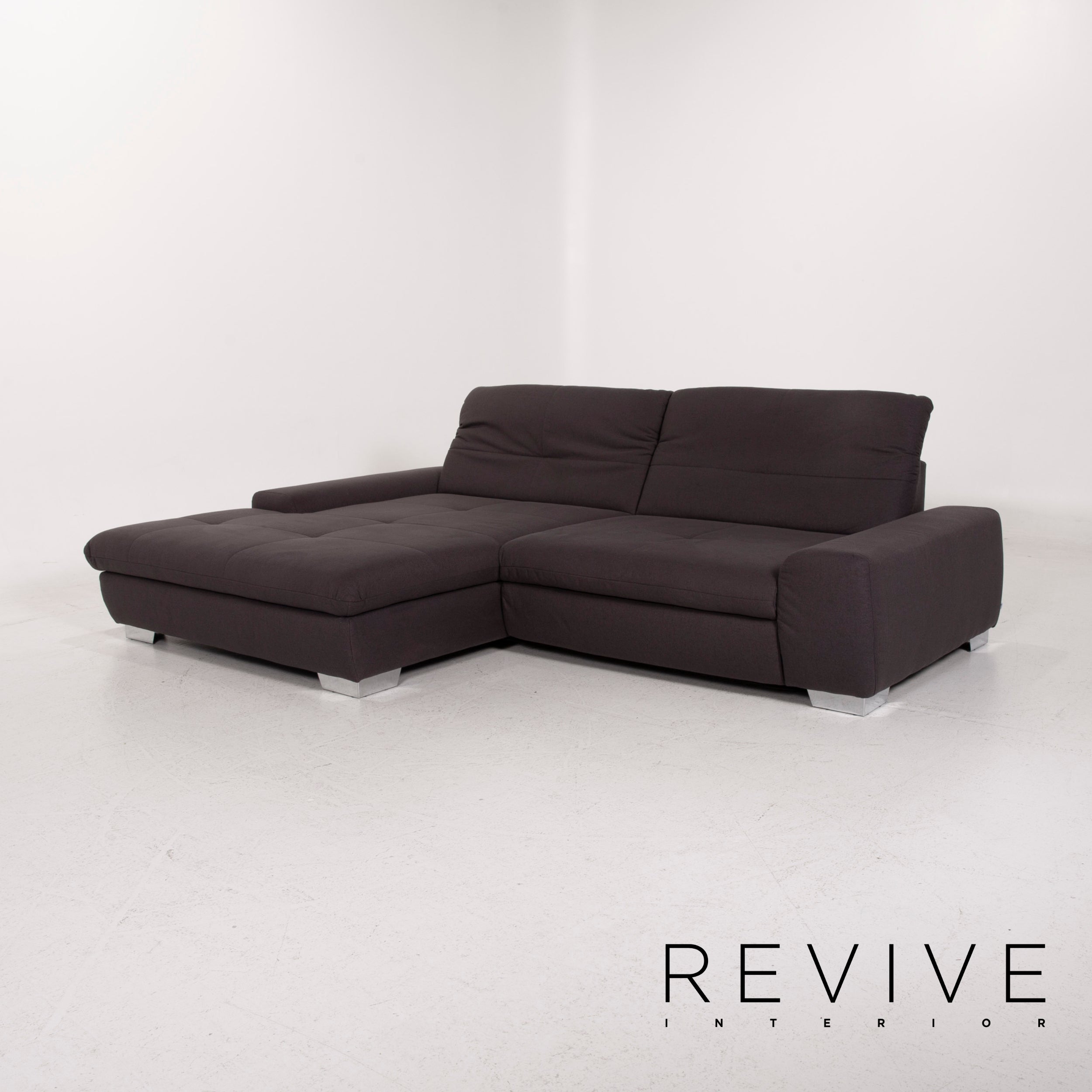 Pattern ring fabric sofa anthracite corner sofa #15124