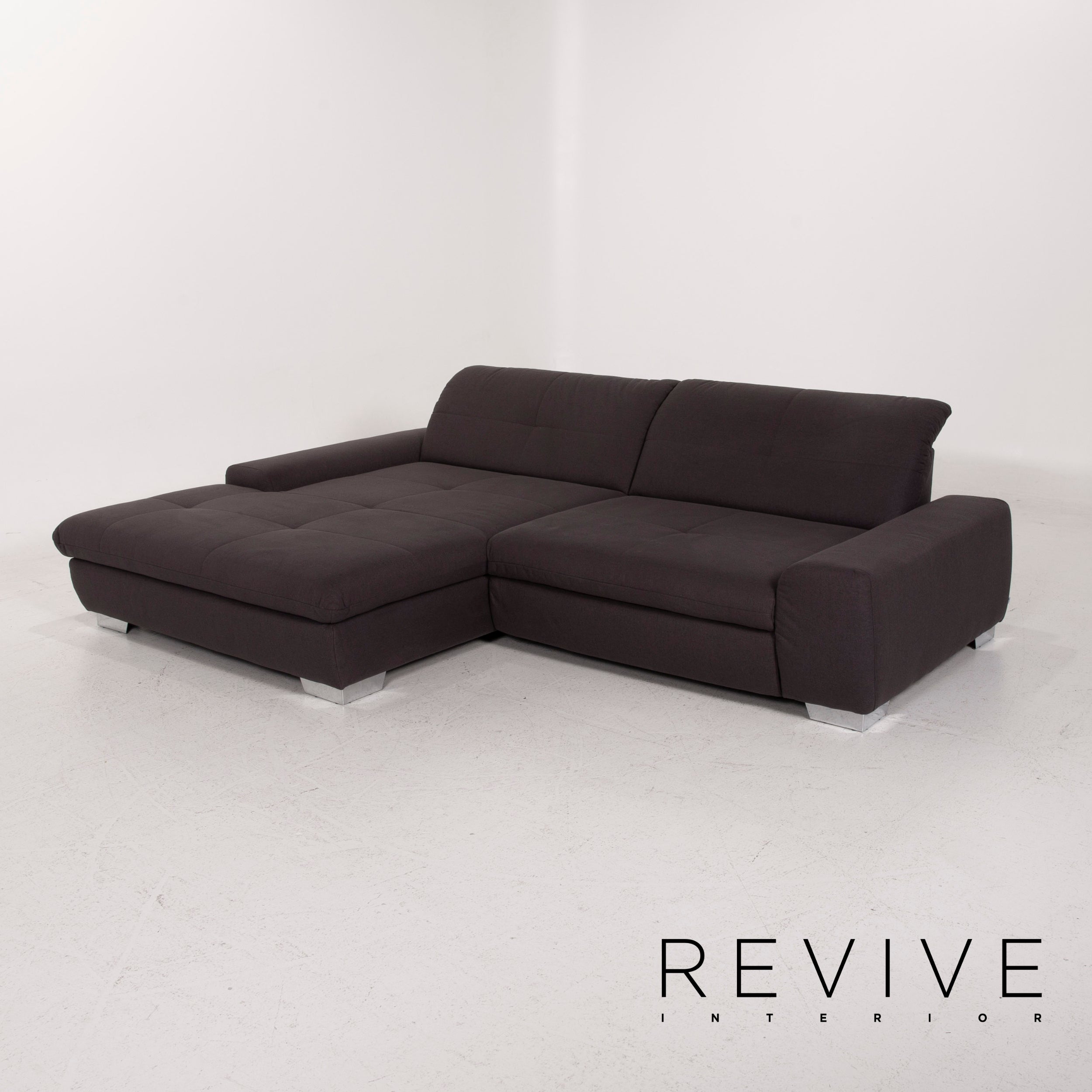 Pattern ring fabric sofa anthracite corner sofa #15124