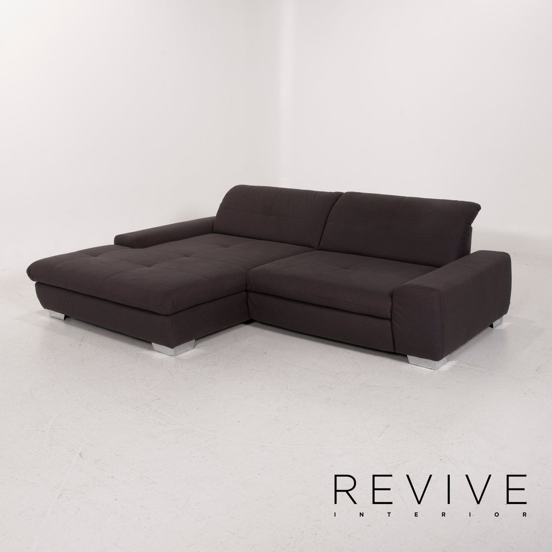 Échantillon canapé en tissu anthracite canapé d'angle #15124