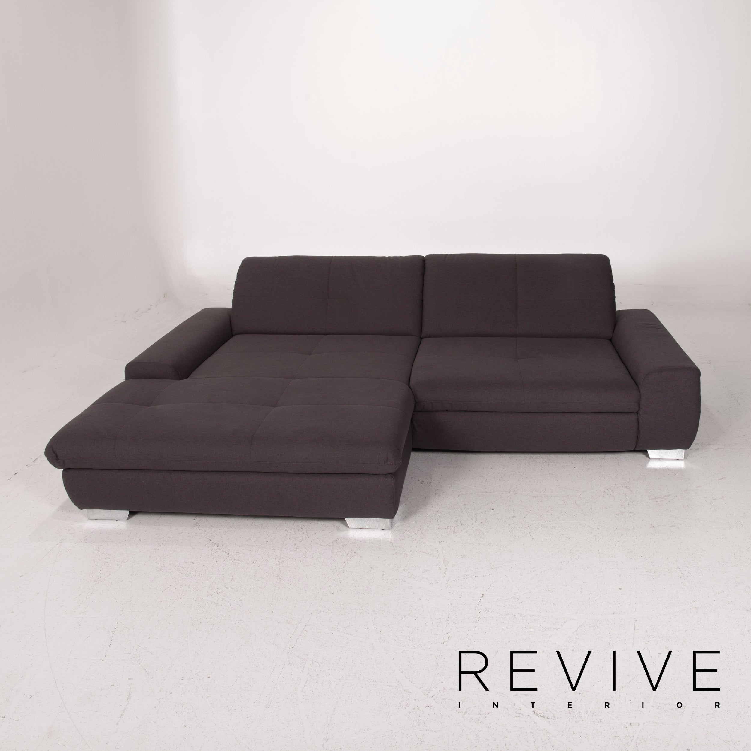 Pattern ring fabric sofa anthracite corner sofa #15124
