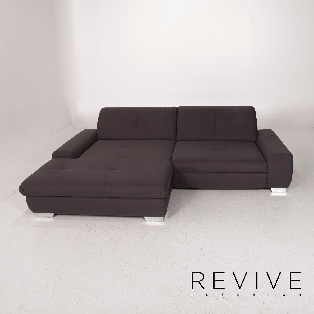 Échantillon canapé en tissu anthracite canapé d'angle #15124