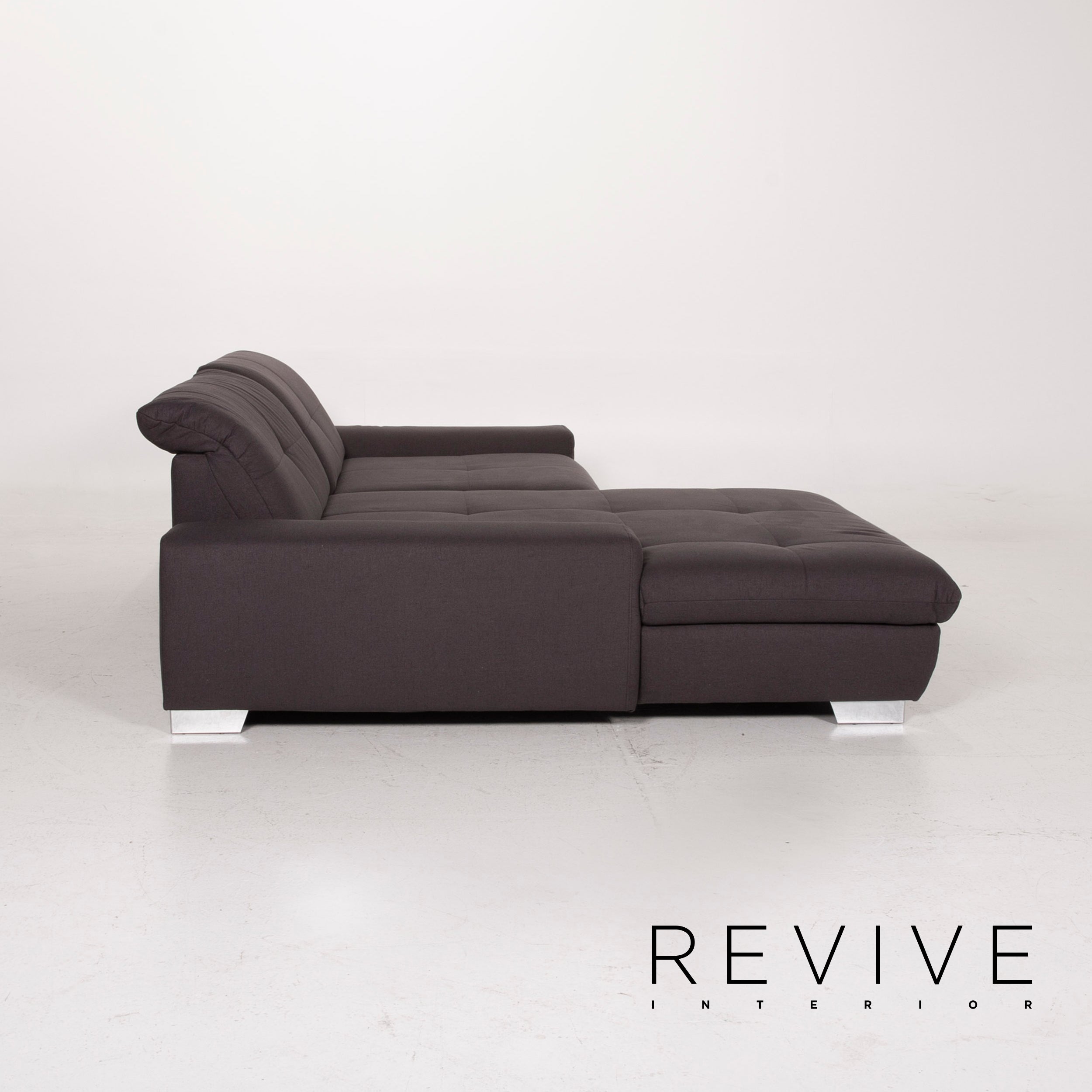 Pattern ring fabric sofa anthracite corner sofa #15124