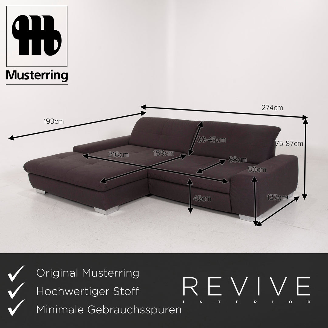 Musterring Stoff Sofa Anthrazit Ecksofa #15124