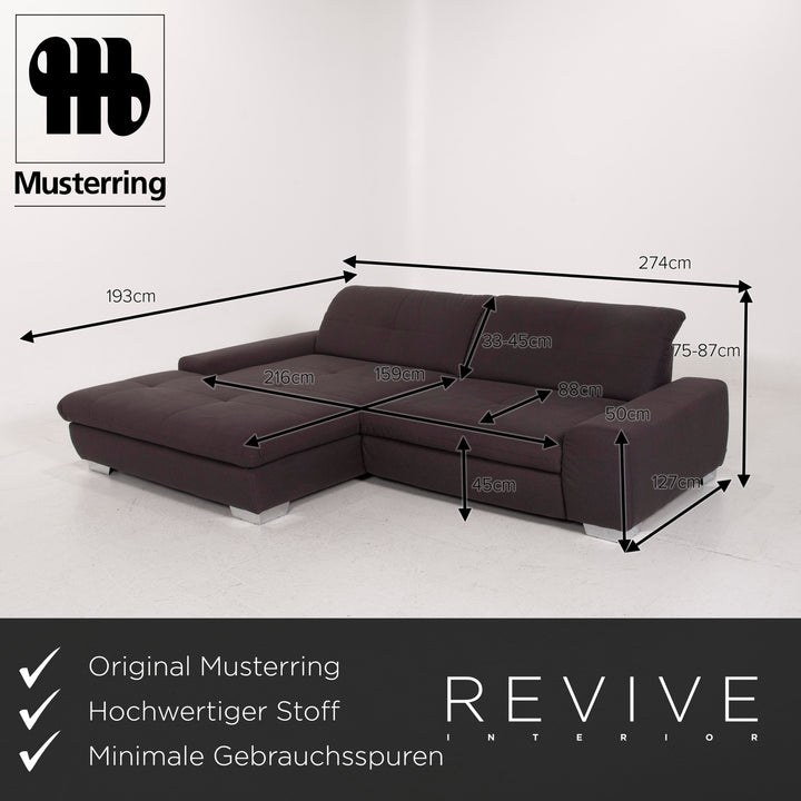 Musterring Stoff Sofa Anthrazit Ecksofa #15124