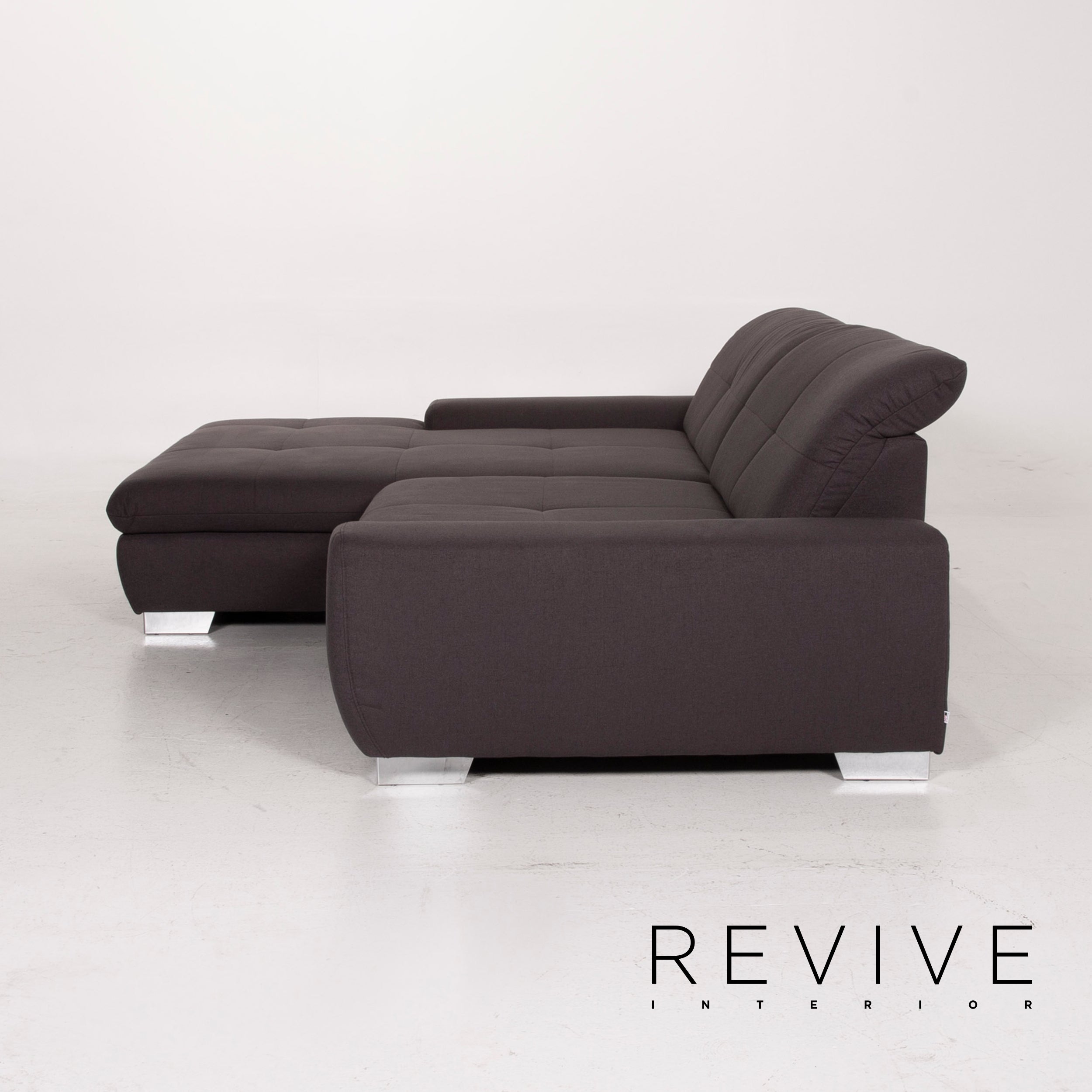 Pattern ring fabric sofa anthracite corner sofa #15124