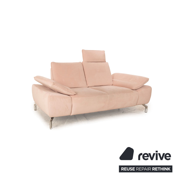 Musterring fabric two-seater cream manual function sofa couch